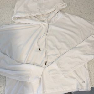 Light weight white crop hoodie from Marika